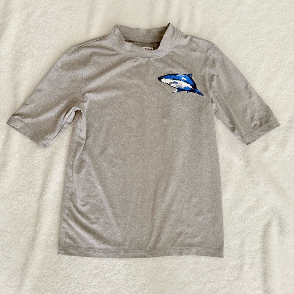 Cat & Jack Gray Boys Swim Rashguard Shark M